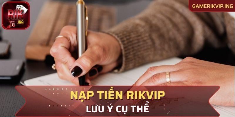 Lưu ý cụ thể khi thao tác nạp vốn